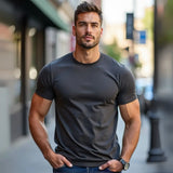 Camiseta Masculina Lisa GuGi Básica Sem Estampa 100% Algodão Macio 30.1 CM01-LISA