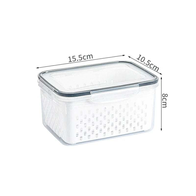Conjunto de Potes Organizadores para Geladeira com Filtro (3 Peças)