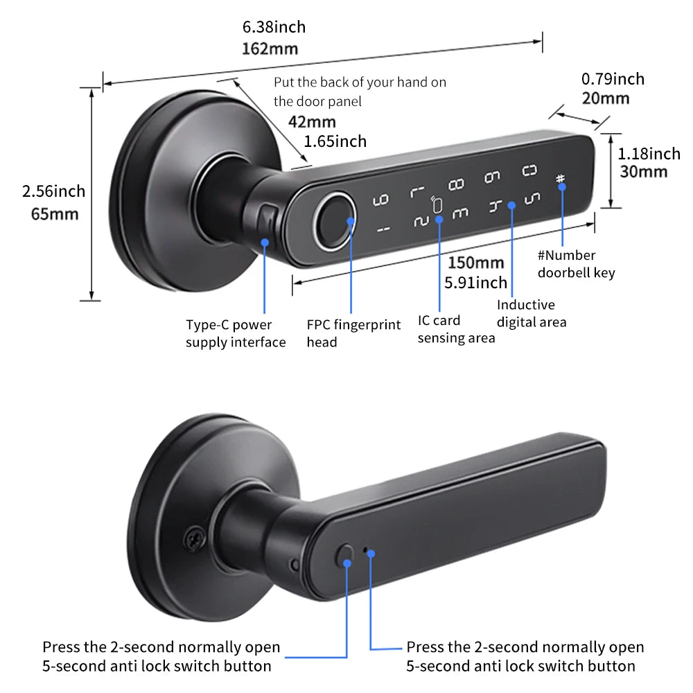 Fechadura Digital Inteligente com Bluetooth e Impressão Digital