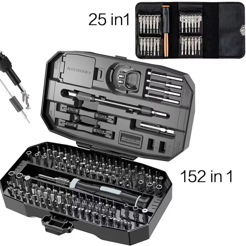 Professional Precision Chave De Fenda Set, Laptop Tool Kit, Computer Repair Kit, Torx, T5, T6, 152/25 em 1