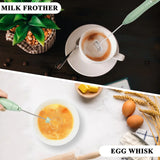 Misturador de mão batedor de leite para café matcha fabricante de espuma portátil batedor elétrico misturador de bebidas batedor de ovo recarregável com suporte