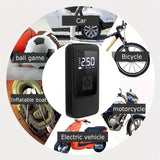 Compressor de ar portátil pneus inflator bomba sem fio bomba inflator pressão precisa bomba de ar para motocicleta bicicleta bola