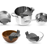 Coador de cozinha de silicone clipe em panelas e panelas rack de drenagem macarrão vegetal frutas coador cozinha gadgets