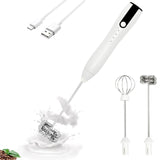 Misturador de mão batedor de leite para café matcha fabricante de espuma portátil batedor elétrico misturador de bebidas batedor de ovo recarregável com suporte