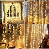 Luzes de corda usb feriado casamento luz de fadas guirlanda luzes para o quarto 3/4/6m cortina de controle remoto led decoração de natal