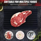 Bandeja de descongelamento de alumínio de tamanho grande para carne congelada com placa de descongelamento super rápida, placa de descongelamento natural rápida e mágica
