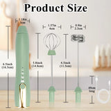 Misturador de mão batedor de leite para café matcha fabricante de espuma portátil batedor elétrico misturador de bebidas batedor de ovo recarregável com suporte