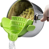 Coador de cozinha de silicone clipe em panelas e panelas rack de drenagem macarrão vegetal frutas coador cozinha gadgets