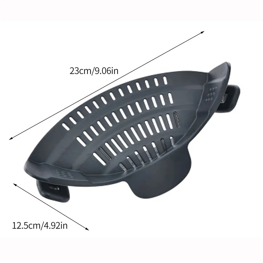 Coador de Silicone com Clipe para Panelas