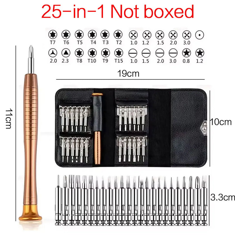 Professional Precision Chave De Fenda Set, Laptop Tool Kit, Computer Repair Kit, Torx, T5, T6, 152/25 em 1