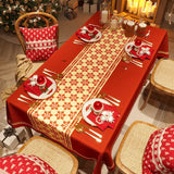 Toalha de mesa impermeável festiva, toalha de mesa à prova d'água festiva, toalhas de mesa impermeáveis para mesas retangulares
