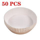 Bandeja de papel para cozimento a ar fritadeira, óleo de silicone, comestível, graxa, forno blotting, ferramenta de cozimento, 50pcs
