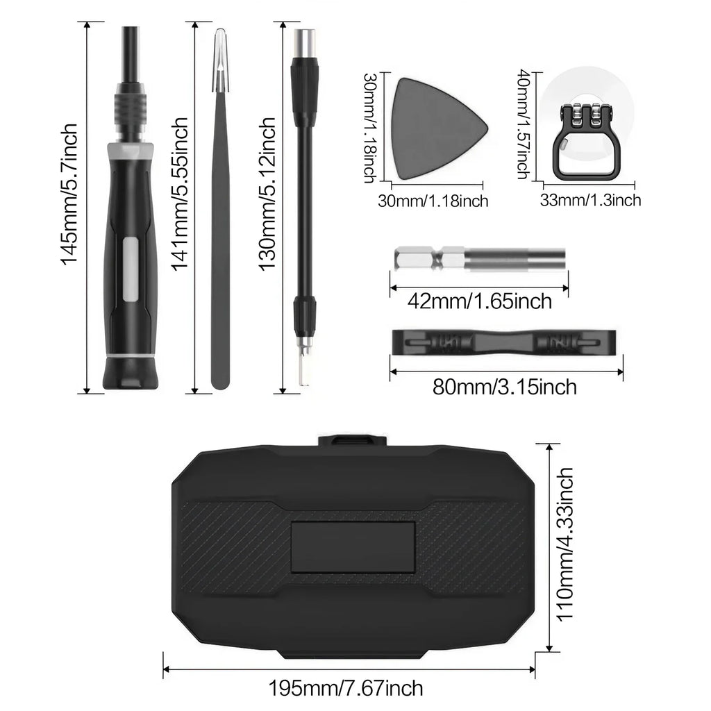 Kit Chave de Fenda de Precisão Multiuso (25 a 152 peças)