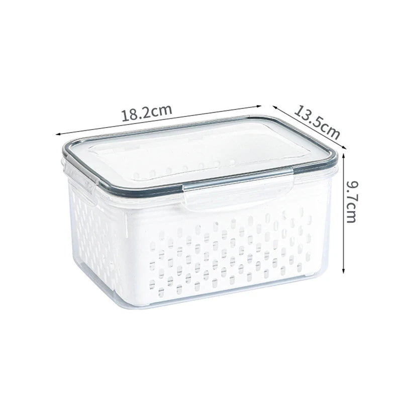 Conjunto de Potes Organizadores para Geladeira com Filtro (3 Peças)
