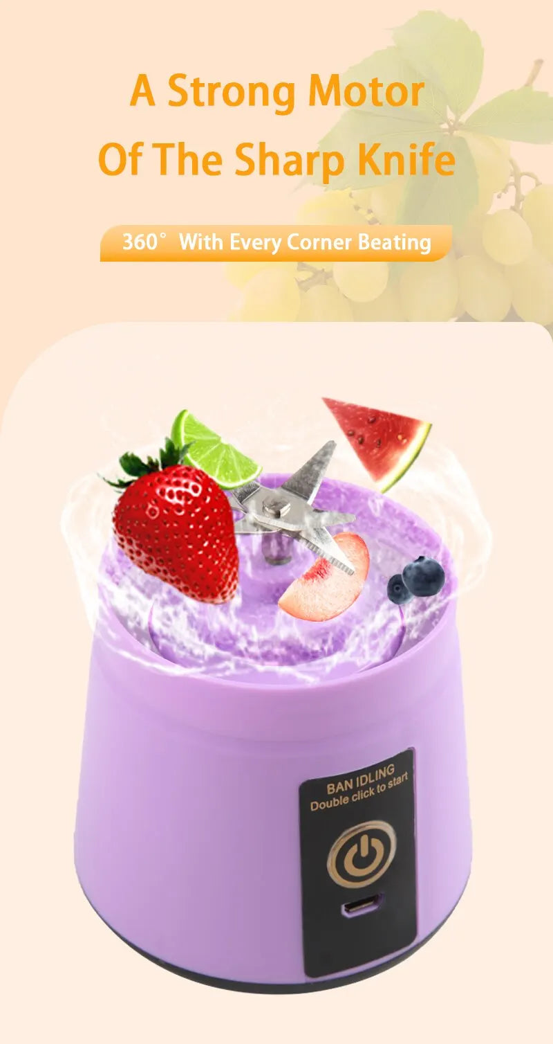 Mini Liquidificador Elétrico Portátil USB (380ml)