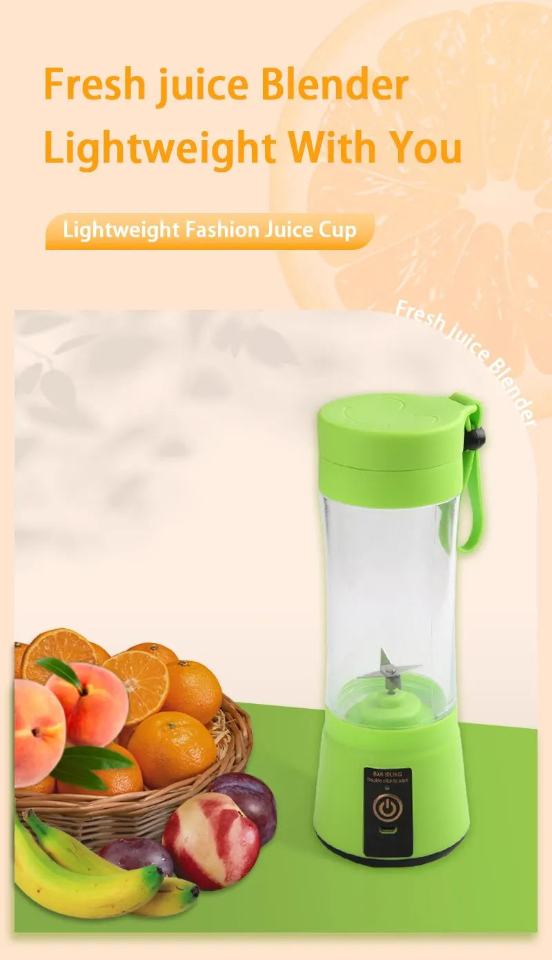 Mini Liquidificador Elétrico Portátil USB (380ml)