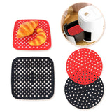 Air Fryer Silicone Liner Mat, Reutilizável, Antiaderente, Cozimento, Redondo, Quadrado, Acessórios de cozinha