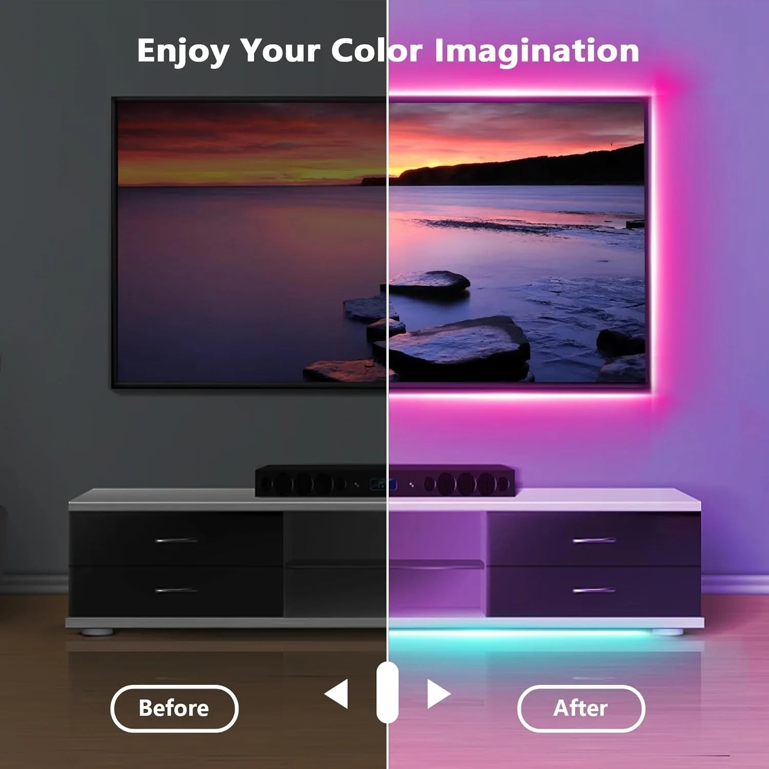 Fita LED RGB Sincronizada com Música e App