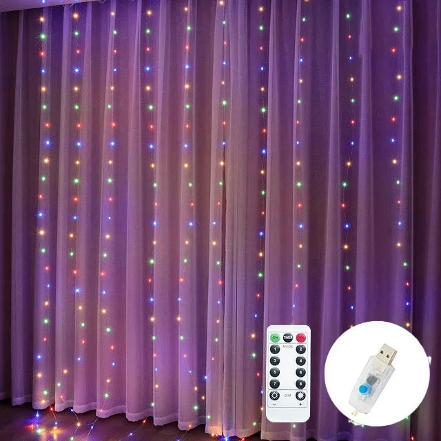 Cordão de Luzes LED USB com Controle Remoto