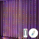 Luzes de corda usb feriado casamento luz de fadas guirlanda luzes para o quarto 3/4/6m cortina de controle remoto led decoração de natal