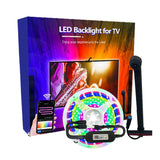 3.8m/5m tv led backlight rgbic led luz de tira com sensor de seleção de cor inteligente app controle música sincronização fita para atmosfera de jogos