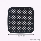 Air Fryer Silicone Liner Mat, Reutilizável, Antiaderente, Cozimento, Redondo, Quadrado, Acessórios de cozinha