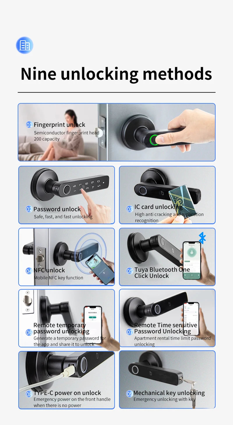 Fechadura Digital Inteligente com Bluetooth e Impressão Digital