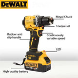 DEWALT Bateria de lítio 20V recarregável sem escova chave de fenda elétrica compacta furadeira de impacto DCD805