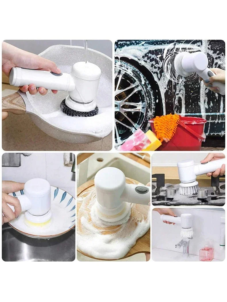 Escova Elétrica Giratória para Limpeza de Banheiro