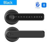 Q50 tuya bluetooth inteligente impressão digital maçaneta da porta fechadura senha eletrônica/cartão rfid/chaves/app desbloqueio remoto bloqueio do hotel à prova de chuva
