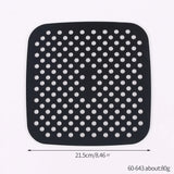 Air Fryer Silicone Liner Mat, Reutilizável, Antiaderente, Cozimento, Redondo, Quadrado, Acessórios de cozinha