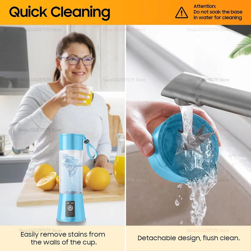 Mini Liquidificador Elétrico Portátil USB (380ml)