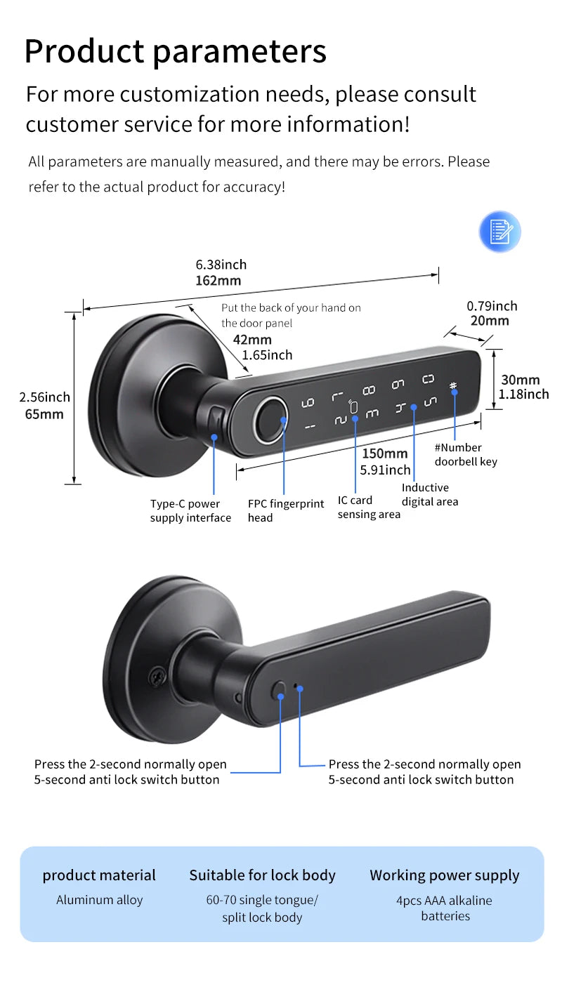 Fechadura Digital Inteligente com Bluetooth e Impressão Digital
