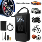 Compressor de ar portátil pneus inflator bomba sem fio bomba inflator pressão precisa bomba de ar para motocicleta bicicleta bola