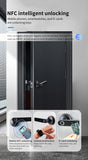 Q50 tuya bluetooth inteligente impressão digital maçaneta da porta fechadura senha eletrônica/cartão rfid/chaves/app desbloqueio remoto bloqueio do hotel à prova de chuva