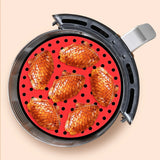 Air Fryer Silicone Liner Mat, Reutilizável, Antiaderente, Cozimento, Redondo, Quadrado, Acessórios de cozinha
