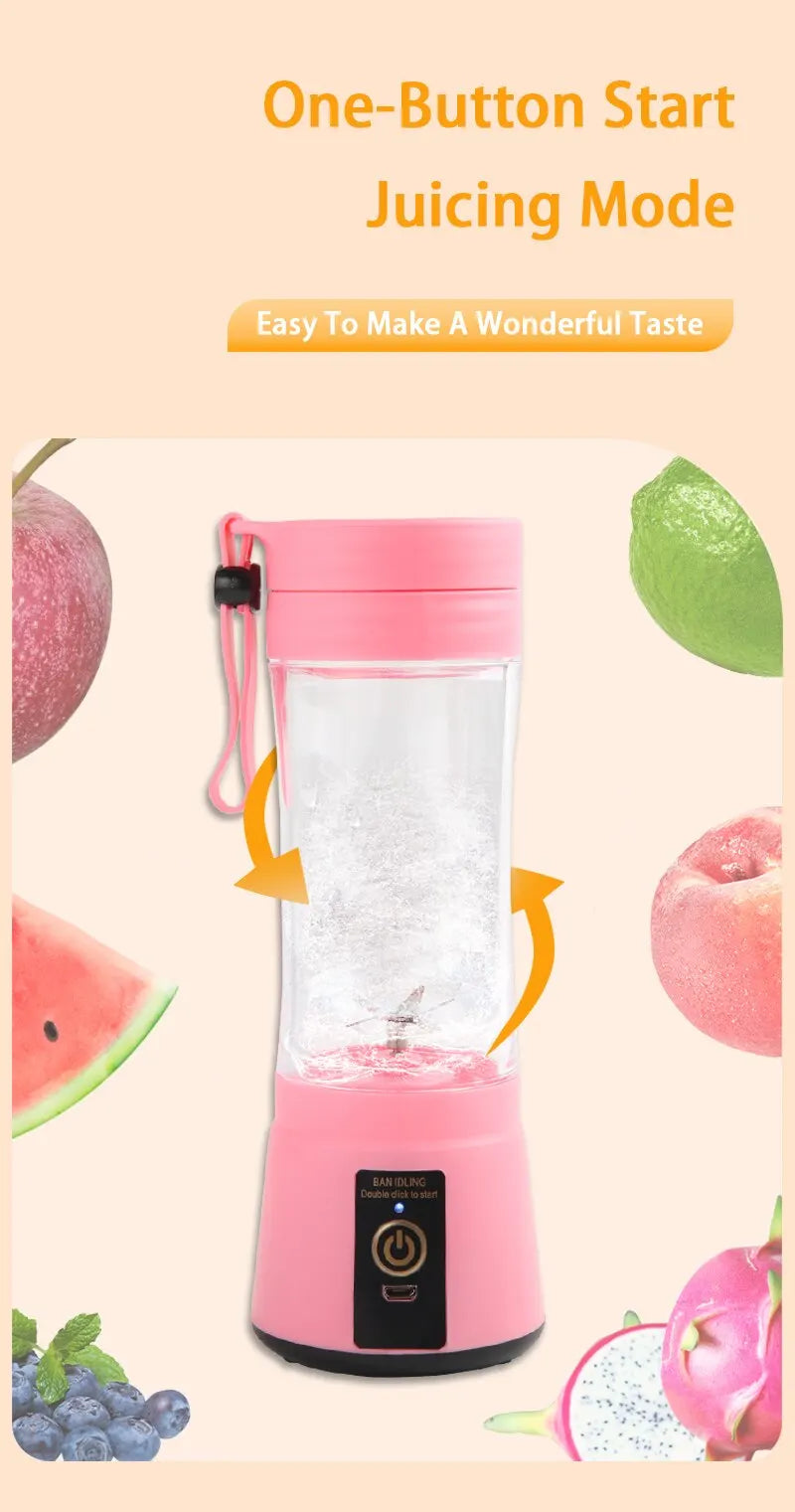 Mini Liquidificador Elétrico Portátil USB (380ml)