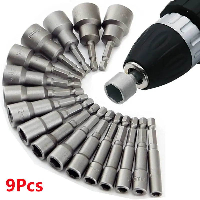 Kit de Soquetes Hexagonais 9 Peças (5mm-13mm)