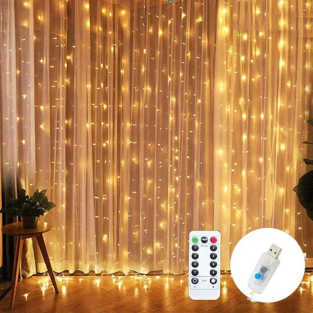 Cordão de Luzes LED USB com Controle Remoto