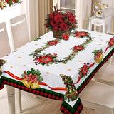 Toalha de mesa impermeável festiva, toalha de mesa à prova d'água festiva, toalhas de mesa impermeáveis para mesas retangulares