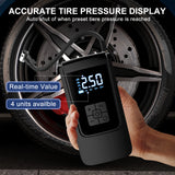 Compressor de ar portátil pneus inflator bomba sem fio bomba inflator pressão precisa bomba de ar para motocicleta bicicleta bola