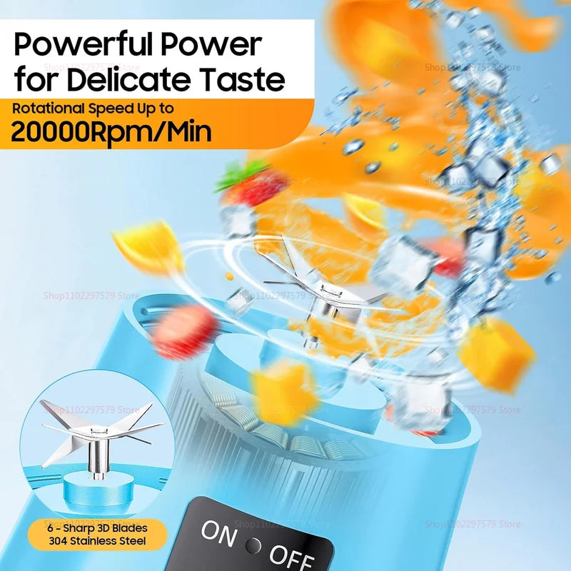Mini Liquidificador Elétrico Portátil USB (380ml)