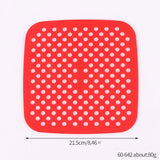 Air Fryer Silicone Liner Mat, Reutilizável, Antiaderente, Cozimento, Redondo, Quadrado, Acessórios de cozinha