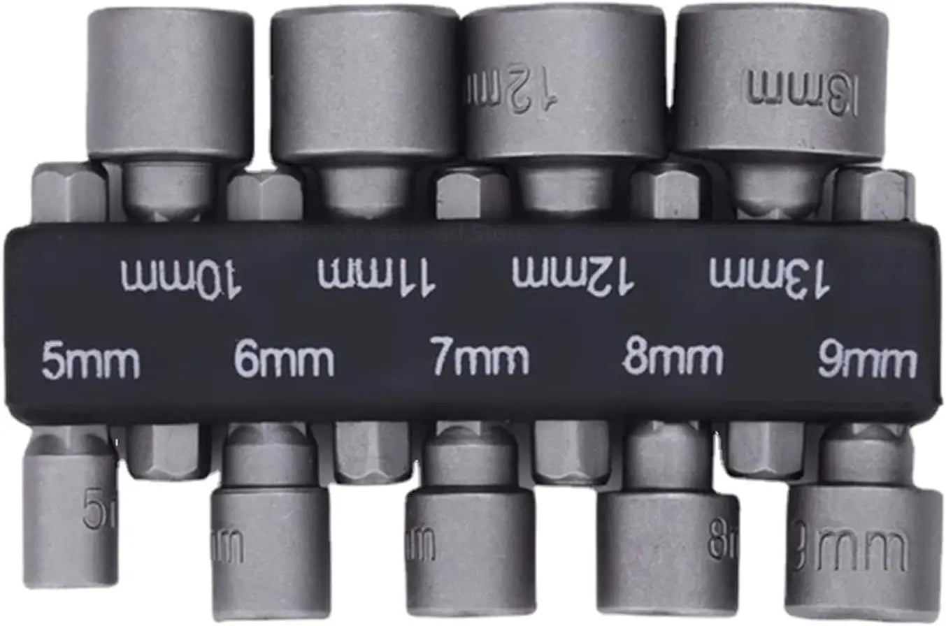 Kit de Soquetes Hexagonais 9 Peças (5mm-13mm)