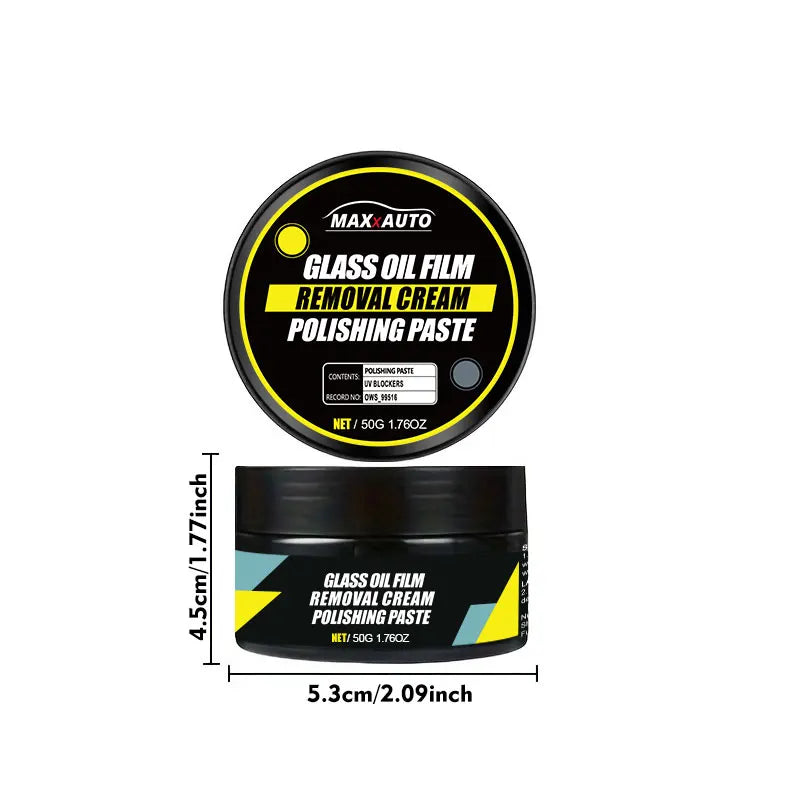 Kit de revestimento de polimento de vidro do carro para pára-brisa pasta de remoção de filme de óleo de vidro do carro repelente de água anti chuva kits de limpeza hidrofóbica