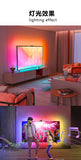 3.8m/5m tv led backlight rgbic led luz de tira com sensor de seleção de cor inteligente app controle música sincronização fita para atmosfera de jogos