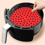 Air Fryer Silicone Liner Mat, Reutilizável, Antiaderente, Cozimento, Redondo, Quadrado, Acessórios de cozinha