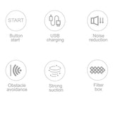 Robô Varredor Automático Recarregável – Limpeza Diária Sem Esforço