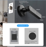 Q50 tuya bluetooth inteligente impressão digital maçaneta da porta fechadura senha eletrônica/cartão rfid/chaves/app desbloqueio remoto bloqueio do hotel à prova de chuva