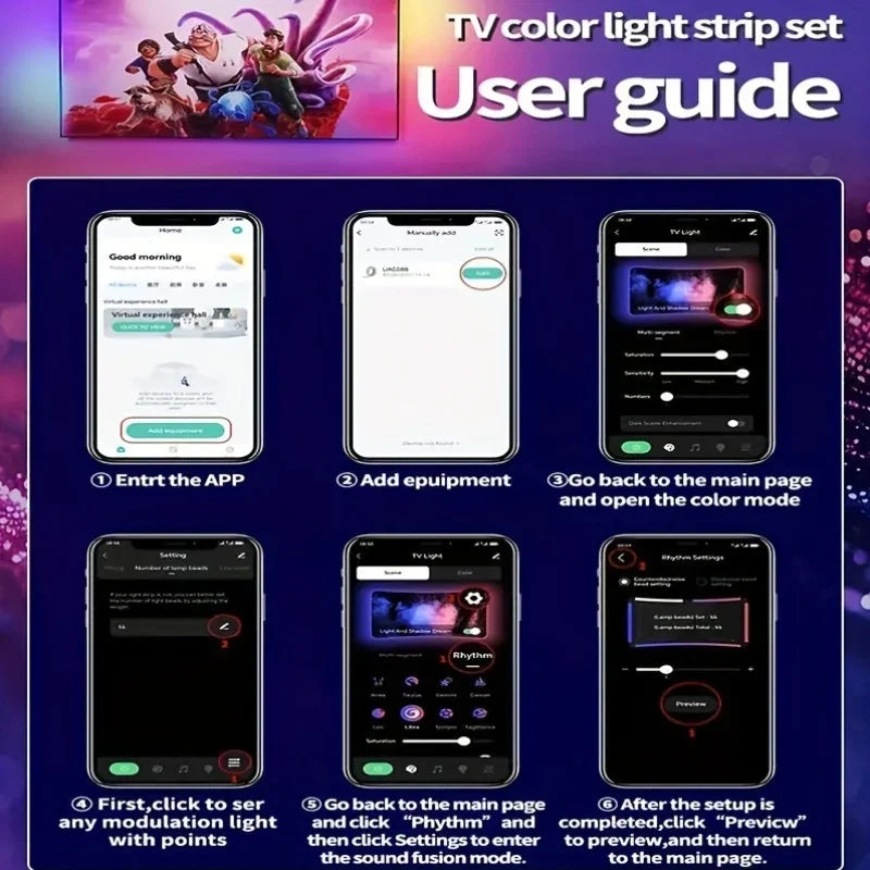 Fita LED RGB Sincronizada com Música e App